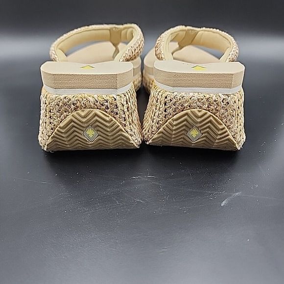 Volatile Bahama Tan Woven Thong Wedge Sandals Women's Size 10 Flip Flop Wedge - Picture 6 of 12